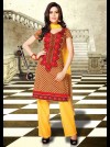 Orange Color Paint Kameez