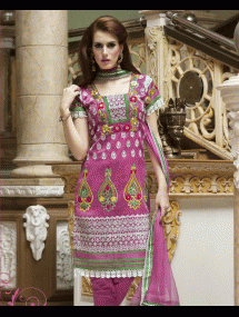 Deep Pink Churidar Kameez