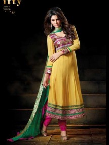 Yellow Color Churidar Kameez